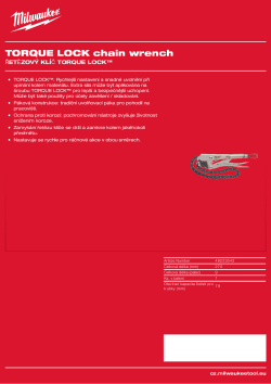 MILWAUKEE Řetězový klíč TORQUE LOCK™ 48223542 A4 PDF