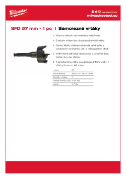 MILWAUKEE Selfeed Drill Bits 4932479486 A4 PDF