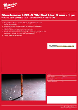 MILWAUKEE HSS-TiN Red Hex 5 mm - 1 ks 48894712 A4 PDF