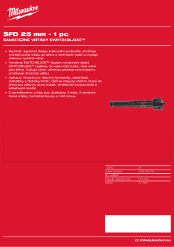 MILWAUKEE Selfeed Drill Bits 48251002 A4 PDF