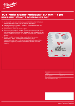 MILWAUKEE Hole Dozer Holesaws with Carbide Teeth 49560724 A4 PDF