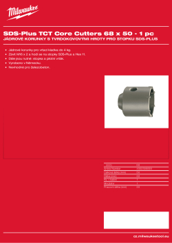 MILWAUKEE SDS-Plus TCT Core Cutters 4932399099 A4 PDF