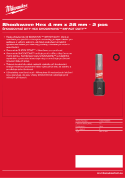 MILWAUKEE Hex 4 mm x 25 mm - 2 ks 4932430895 A4 PDF