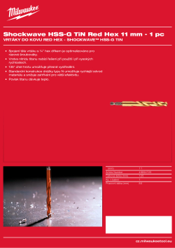 MILWAUKEE RED HEX - Shockwave HSS-TiN Drill Bits 48894725 A4 PDF