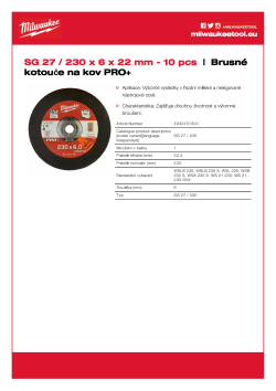 MILWAUKEE SG 27 / 230 4932451504 A4 PDF