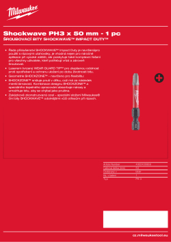MILWAUKEE PH3 x 50 mm - 1 ks 4932430858 A4 PDF