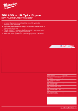 MILWAUKEE Metal: THIN KERF Blades 48005184 A4 PDF