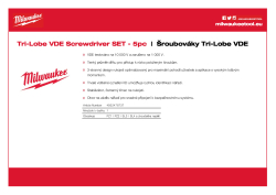 MILWAUKEE Sada šroubováků Tri-Lobe VDE - 5 ks 4932478737 A4 PDF
