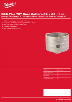 MILWAUKEE SDS-Plus TCT Core Cutters 4932344482 A4 PDF