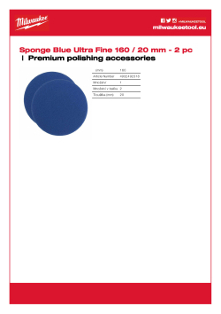MILWAUKEE Pěnový kotouč modrý, ultra jemný 160 / 20 mm 4932492318 A4 PDF