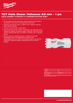 MILWAUKEE Hole Dozer Holesaws with Carbide Teeth 49560704 A4 PDF