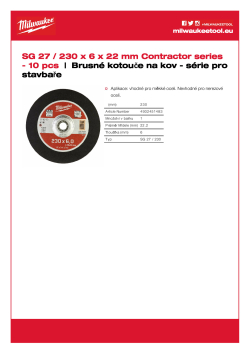 MILWAUKEE SG 27 / 230   série pro stavbaře 4932451483 A4 PDF