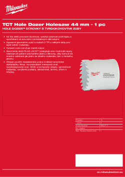 MILWAUKEE Hole Dozer Holesaws with Carbide Teeth 49560717 A4 PDF