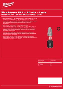 MILWAUKEE PZ2 x 25 mm - 2 ks 4932430863 A4 PDF