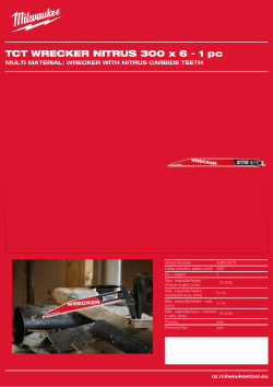 MILWAUKEE Multi Material: Wrecker with NITRUS carbide teeth 48005273 A4 PDF