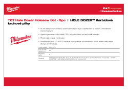 MILWAUKEE Sada děrovek Hole Dozer™ 9 ks 49223079 A4 PDF