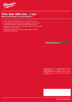 MILWAUKEE SDS-Plus tenký plochý sekáč 4932451732 A4 PDF