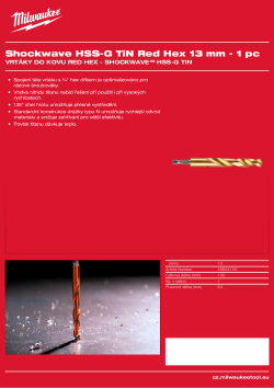 MILWAUKEE RED HEX - Shockwave HSS-TiN Drill Bits 48894729 A4 PDF