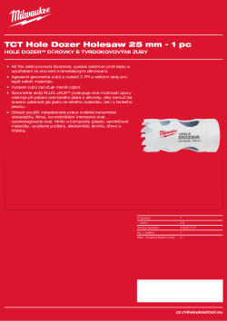 MILWAUKEE Hole Dozer Holesaws with Carbide Teeth 49560707 A4 PDF