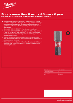 MILWAUKEE Hex 8 mm x 25 mm - 2 ks 4932430898 A4 PDF