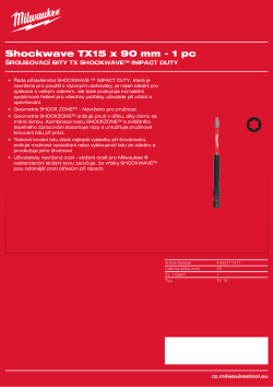 MILWAUKEE TX15 x 90 mm - 1 ks 4932471571 A4 PDF