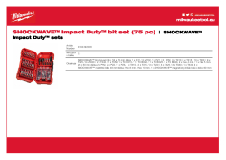 MILWAUKEE Sada bitů SHOCKWAVE™ IMPACT DUTY 75 ks 4932492008 A4 PDF