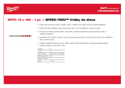 MILWAUKEE Speed Feed™ Wood Drill Bits 4932479471 A4 PDF
