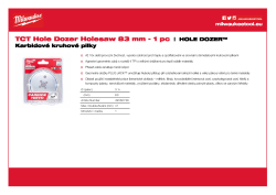 MILWAUKEE Hole Dozer Holesaws with Carbide Teeth 49560736 A4 PDF