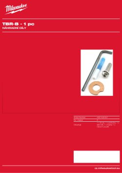 MILWAUKEE Sada náhradních šroubů pro TB15MC a TBM14RMC. 4931428167 A4 PDF