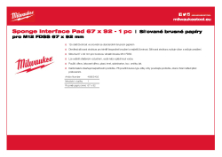 MILWAUKEE Brusná podložka nástavec 67x92 HL pro M12FDSS 48805402 A4 PDF