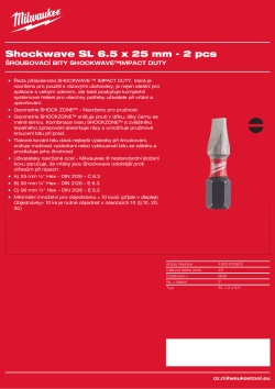 MILWAUKEE SL 6.5 x 25 mm - 2 ks 4932430903 A4 PDF
