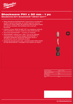 MILWAUKEE PH1 x 50 mm - 1 ks 4932471564 A4 PDF