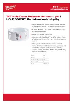 MILWAUKEE Hole Dozer Holesaws with Carbide Teeth 49560746 A4 PDF