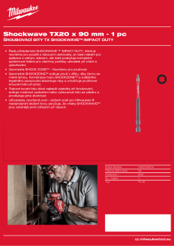 MILWAUKEE TX20 x 90 mm - 1 ks 4932430878 A4 PDF