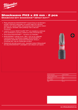 MILWAUKEE PH3 x 25 mm - 2 ks 4932430857 A4 PDF