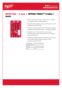 MILWAUKEE SPEED FEED™ sada 4 ks 4932479477 A4 PDF