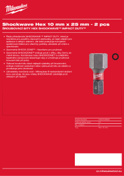 MILWAUKEE Hex 10 mm x 25 mm - 2 ks 4932430899 A4 PDF
