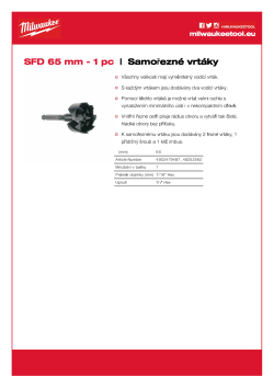 MILWAUKEE Selfeed Drill Bits 4932479487 A4 PDF