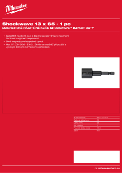 MILWAUKEE Shockwave nut drivers 4932352545 A4 PDF