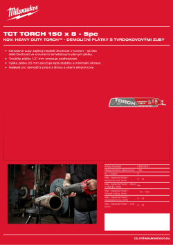 MILWAUKEE Metal: Torch with carbide teeth 48005501 A4 PDF