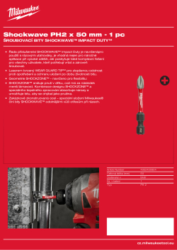 MILWAUKEE PH2 x 50 mm - 2 ks 4932430854 A4 PDF