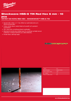 MILWAUKEE RED HEX - Shockwave HSS-TiN Drill Bits 4932478181 A4 PDF