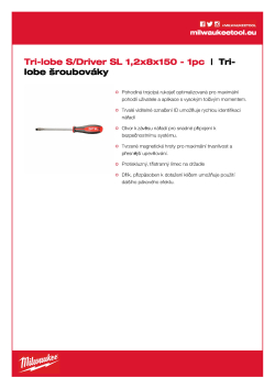 MILWAUKEE SL 1.2 x 8 x 150 4932471782 A4 PDF