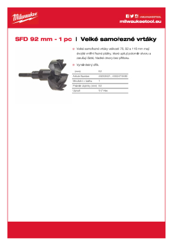MILWAUKEE Large Selfeed drills 4932479490 A4 PDF