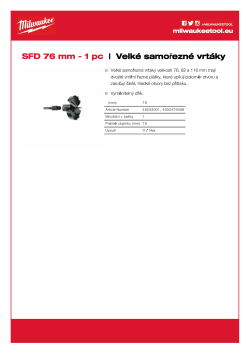 MILWAUKEE Large Selfeed drills 4932479489 A4 PDF