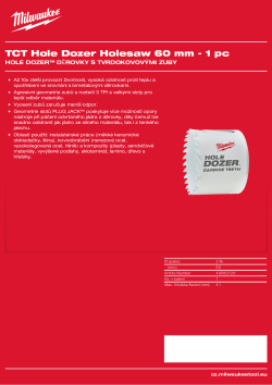 MILWAUKEE Hole Dozer Holesaws with Carbide Teeth 49560726 A4 PDF