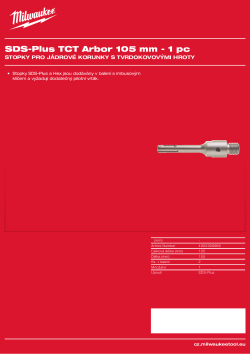 MILWAUKEE Stopka SDS-plus 4932399966 A4 PDF