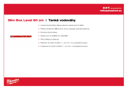 MILWAUKEE Tenká vodováha 60 cm nemagnetická 4932459091 A4 PDF