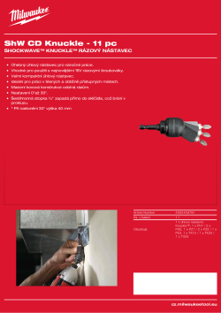 MILWAUKEE Display Rázový nástavec KNUCKLE™ sada 11 ks 4932459781 A4 PDF