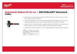 MILWAUKEE Impact Rated Switchblade™ Selfeed Drill Bits 4932479502 A4 PDF